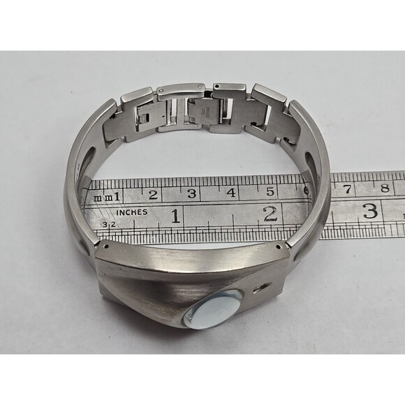 Vintage Storm London Enterprise Blue Dome Silver Watch New Battery Y2K Small - Picture 10 of 12